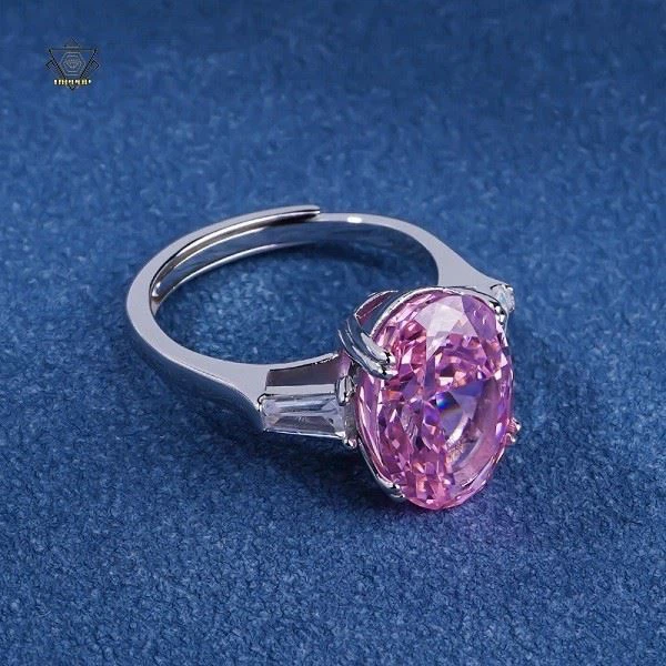 sterling silver pink ring